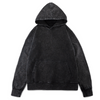 STONE WASHED HOODIE - BLACK