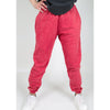 STONE WASHED SWEATPANTS - RED