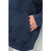 STONE WASHED HOODIE - BLUE